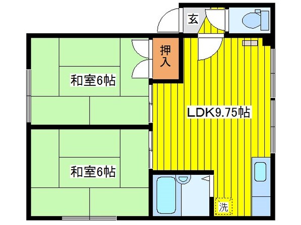 環状通東駅 徒歩21分 2階の物件間取画像